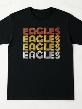 Eagles Graphic T-Shirt Black Retro Music Inspired Tee Unisex Vintage Style